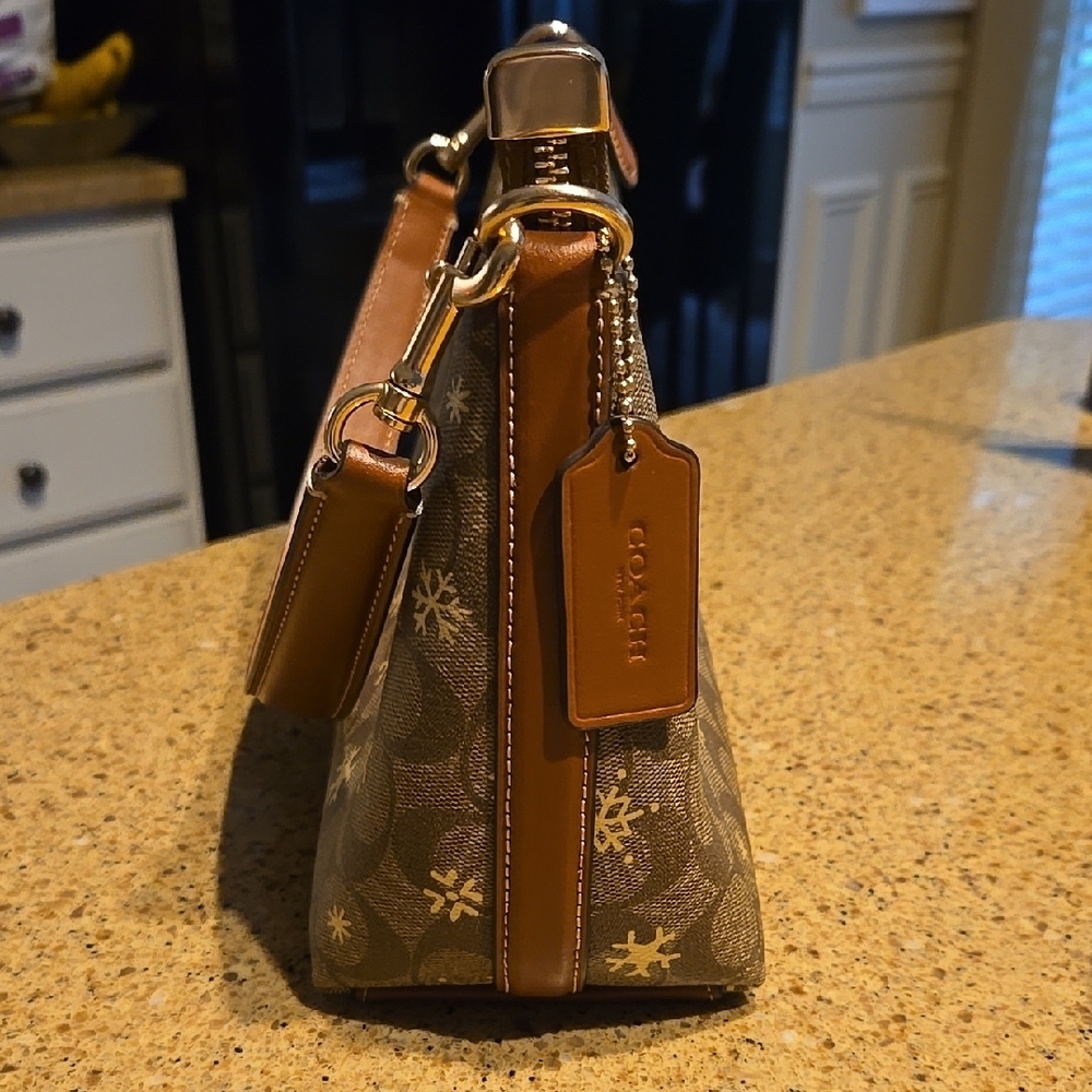 Coach Tan Print Crossbody Bag - Picture 4 of 8